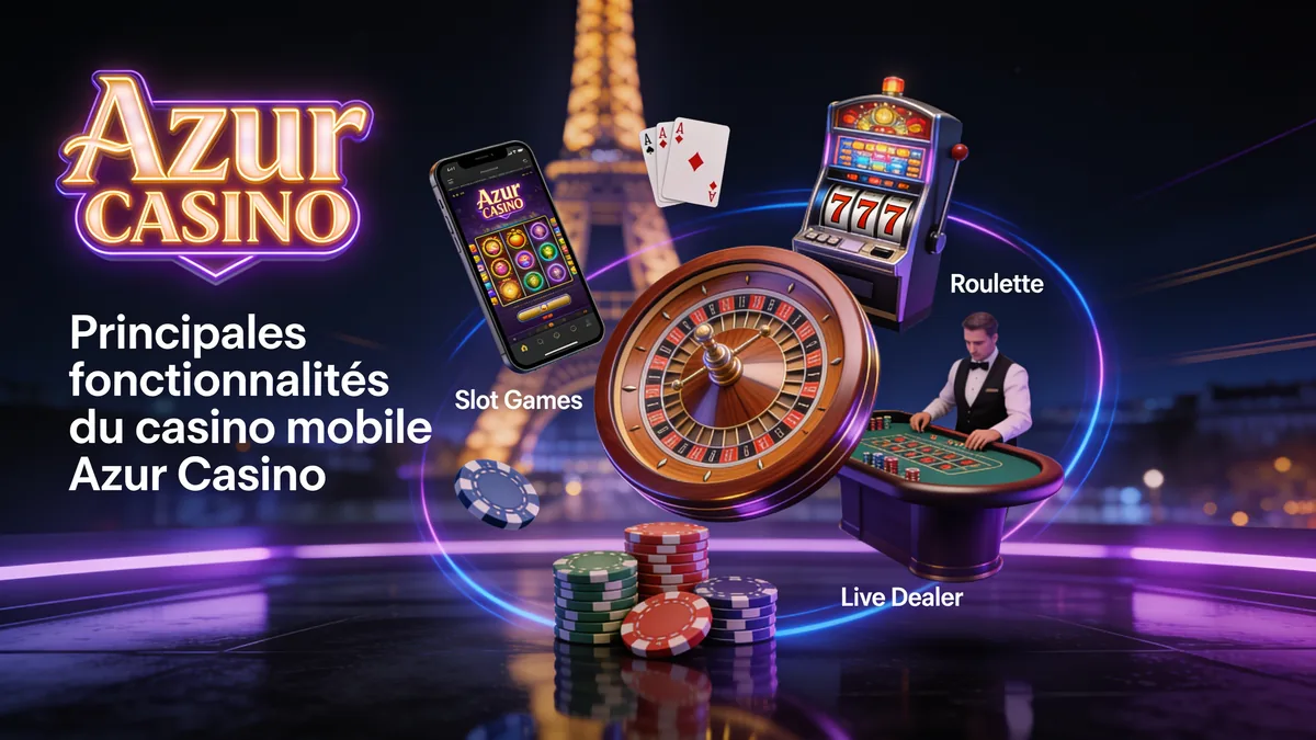 Principales fonctionnalités du casino mobile Azur Casino : guide azur casino pour les joueurs en France